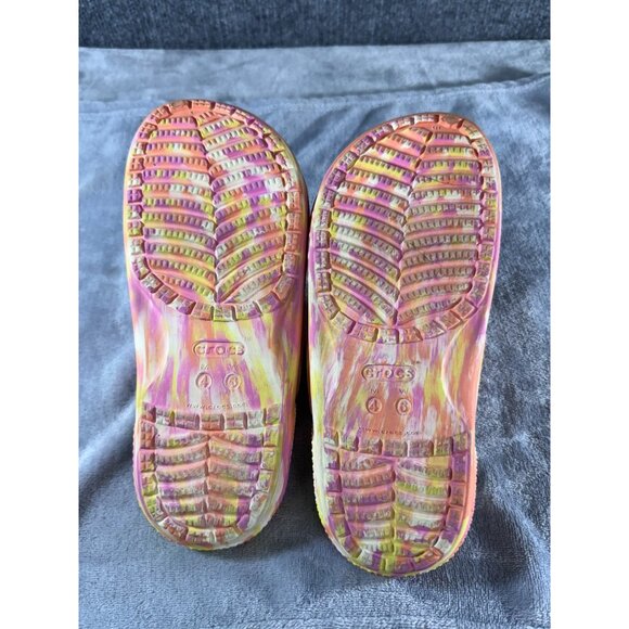 Crocs womens 6 sandels pink -yellow-orange open toe - Picture 14 of 16